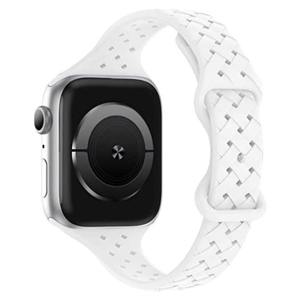 xDfind Butterfly Buckle Braid Silicone Watch Band, For Apple Watch 42 / 44 / 45 / 46 / 49mm, For Apple Watch 38 / 40 / 41 / S10 42mm