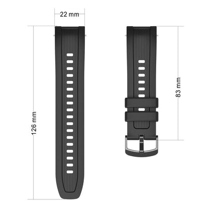 xDfind Black Buckle Silicone Watch Band, For Amazfit Balance