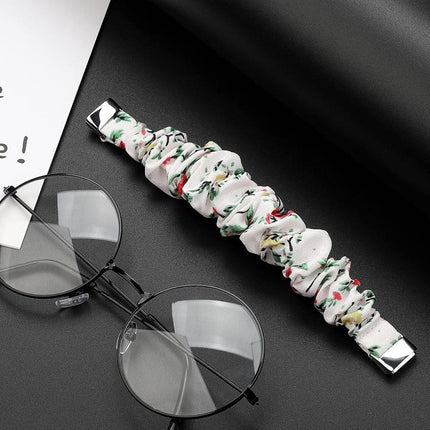 xDfind Polyester Elastic Wreath Watch Band For Fitbit Luxe, S, L