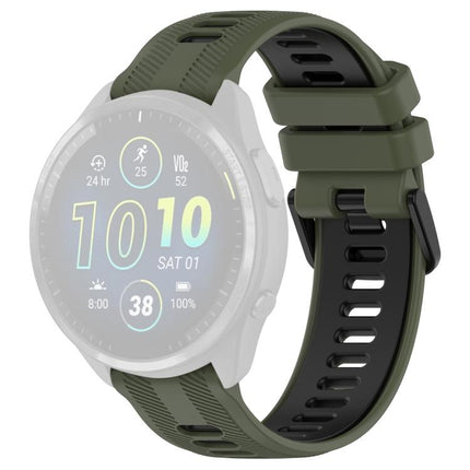 xDfind Two Color Silicone Watch Band, For Garmin Forerunner 965