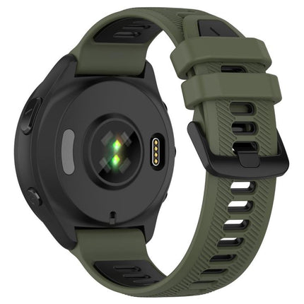 xDfind Two Color Silicone Watch Band, For Garmin Forerunner 965