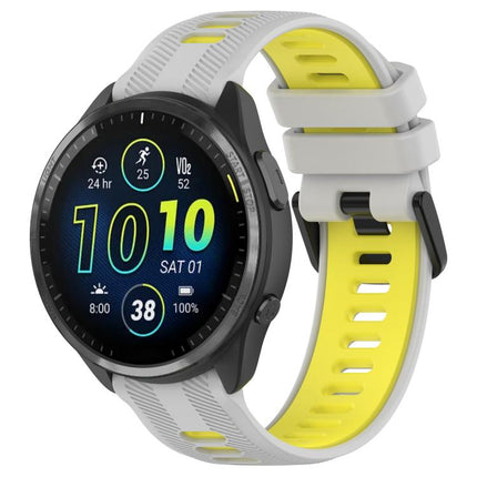 xDfind Two Color Silicone Watch Band, For Garmin Forerunner 965