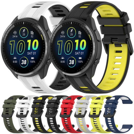 xDfind Two Color Silicone Watch Band, For Garmin Forerunner 965