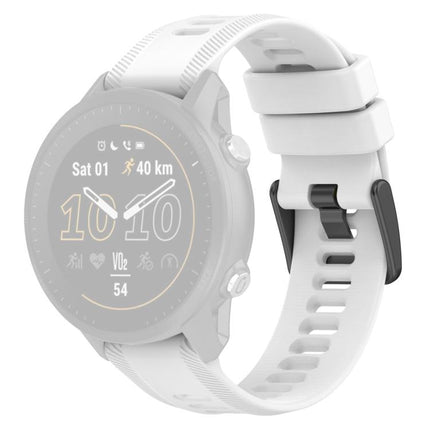 xDfind Black Buckle Solid Color Silicone Watch Band, For Garmin Forerunner 955