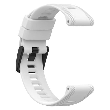 xDfind Black Buckle Solid Color Silicone Watch Band, For Garmin Forerunner 955