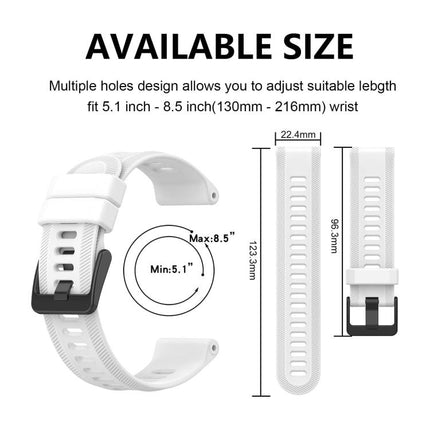 xDfind Black Buckle Solid Color Silicone Watch Band, For Garmin Forerunner 955