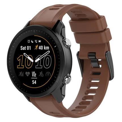 xDfind Black Buckle Solid Color Silicone Watch Band, For Garmin Forerunner 955