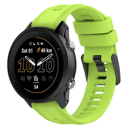 xDfind Black Buckle Solid Color Silicone Watch Band, For Garmin Forerunner 955