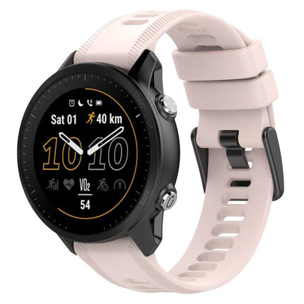 xDfind Black Buckle Solid Color Silicone Watch Band, For Garmin Forerunner 955