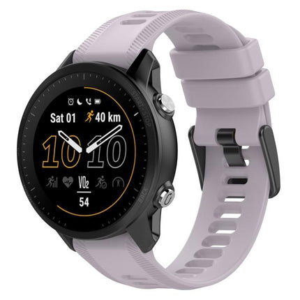 xDfind Black Buckle Solid Color Silicone Watch Band, For Garmin Forerunner 955