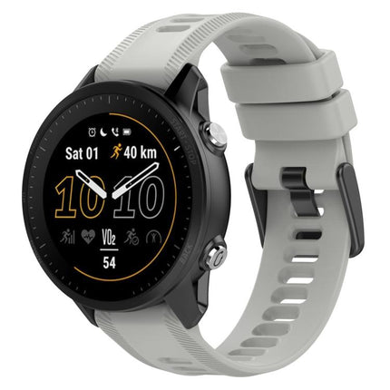 xDfind Black Buckle Solid Color Silicone Watch Band, For Garmin Forerunner 955