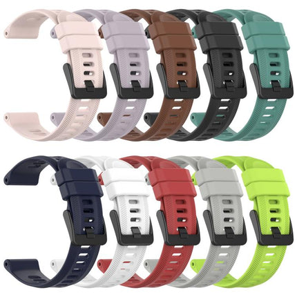 xDfind Black Buckle Solid Color Silicone Watch Band, For Garmin Forerunner 955