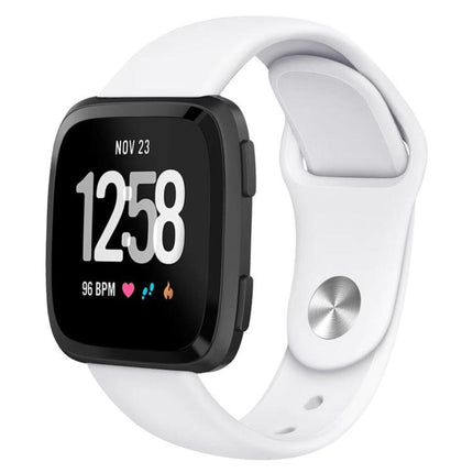 For Fitbit Versa 2 / Versa / Versa Lite xDfind Rivet Buckle Solid Color Silicone Watch Band, S