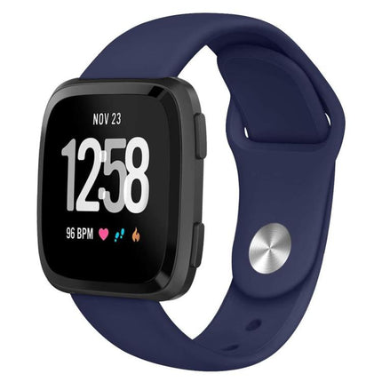 For Fitbit Versa 2 / Versa / Versa Lite xDfind Rivet Buckle Solid Color Silicone Watch Band, S