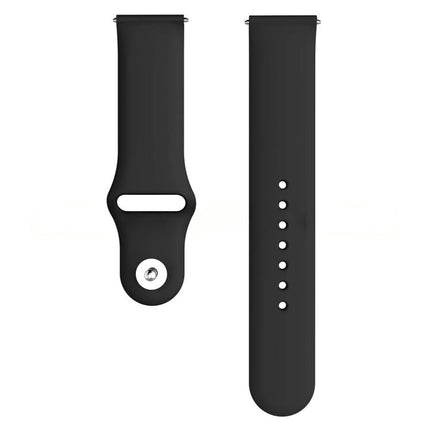 For Fitbit Versa 2 / Versa / Versa Lite xDfind Rivet Buckle Solid Color Silicone Watch Band, L