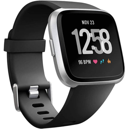 For Fitbit Versa 2 / Versa / Versa Lite xDfind Flat Holes Solid Color Silicone Watch Band, S, L