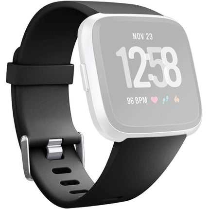For Fitbit Versa 2 / Versa / Versa Lite xDfind Flat Holes Solid Color Silicone Watch Band, S, L