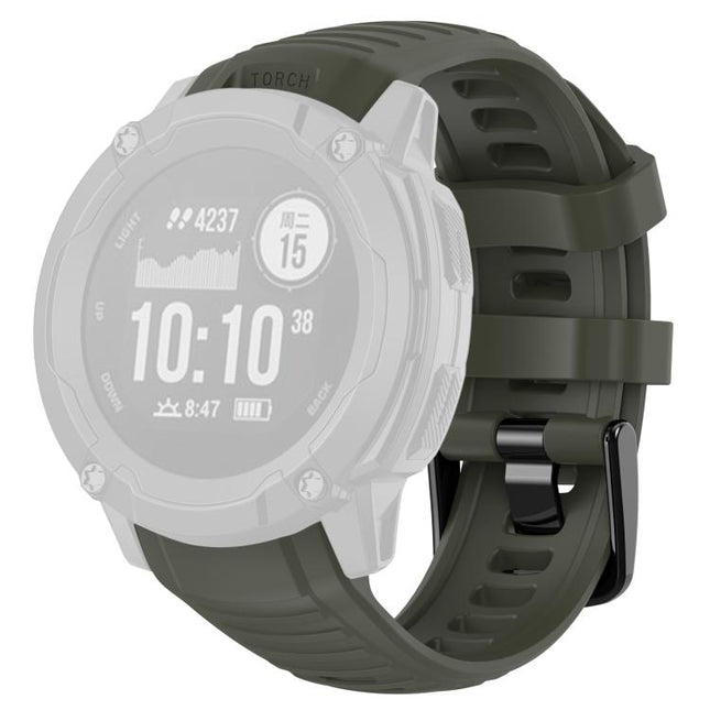 xDfind Quick Release Plastic Connector Solid Color Silicone Watch Band, For Garmin Instinct 2X