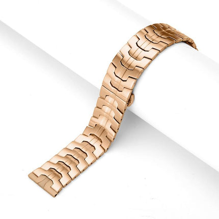xDfind Butterfly Buckle Stainless Steel Watch Band, 22mm
