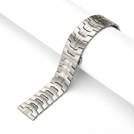 xDfind Butterfly Buckle Stainless Steel Watch Band, 22mm
