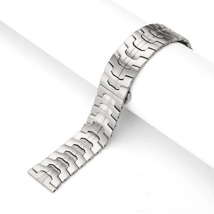 xDfind Butterfly Buckle Stainless Steel Watch Band, 22mm