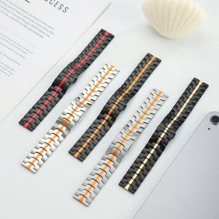 xDfind Butterfly Buckle Stainless Steel Watch Band, 22mm