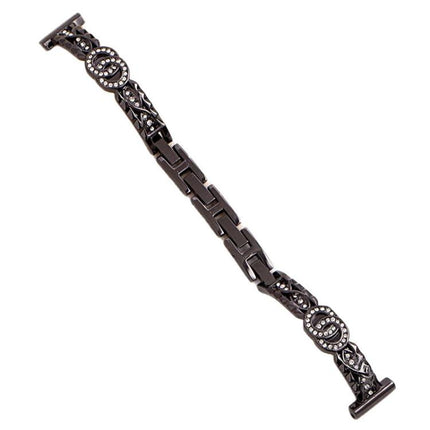 xDfind Thin Bracelet Diamond Metal Stainless Steel Watch Band, 14mm