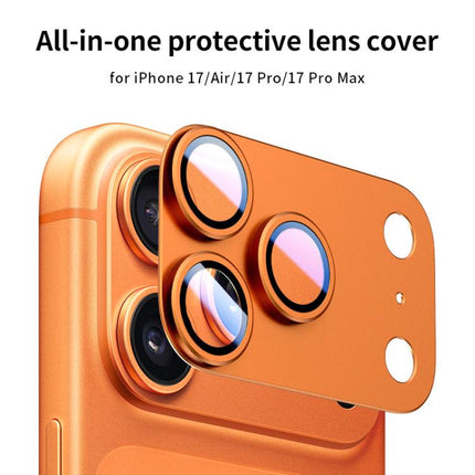 XDcase Armor Full-Coverage Frosted Metal Camera Lens Ring Film, For iPhone 17 Pro Max, For iPhone 17 Pro