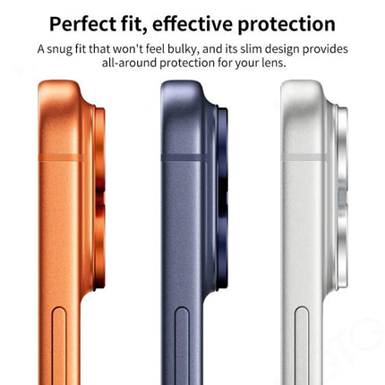 XDcase Armor Full-Coverage Frosted Metal Camera Lens Ring Film, For iPhone 17 Pro Max, For iPhone 17 Pro