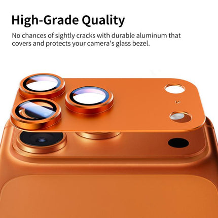 XDcase Armor Full-Coverage Frosted Metal Camera Lens Ring Film, For iPhone 17 Pro Max, For iPhone 17 Pro