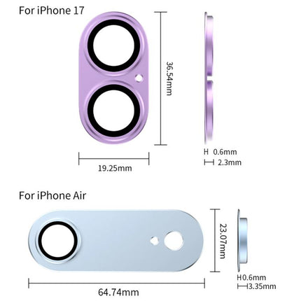 XDcase Armor Full-Coverage Frosted Metal Camera Lens Ring Film, For iPhone Air