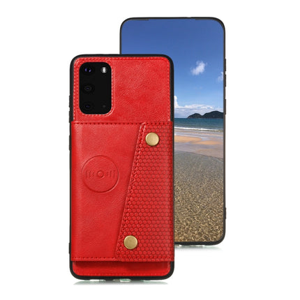 Double Buckle PU + TPU Shockproof Magnetic Protective Case with Card Slot & Holder, For OPPO A53, For Samsung Galaxy S20 FE
