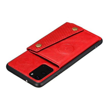 Double Buckle PU + TPU Shockproof Magnetic Protective Case with Card Slot & Holder, For OPPO A53, For Samsung Galaxy S20 FE