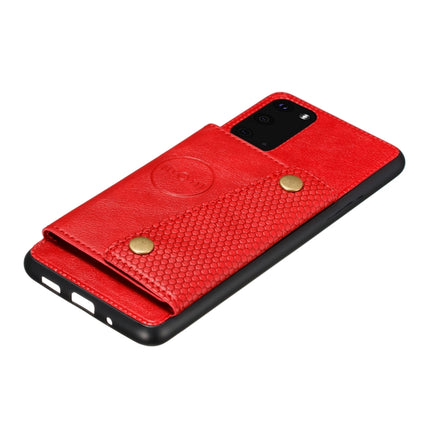 Double Buckle PU + TPU Shockproof Magnetic Protective Case with Card Slot & Holder, For OPPO A53, For Samsung Galaxy S20 FE