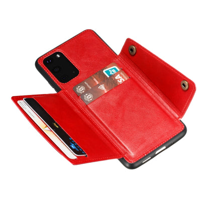 Double Buckle PU + TPU Shockproof Magnetic Protective Case with Card Slot & Holder, For OPPO A53, For Samsung Galaxy S20 FE