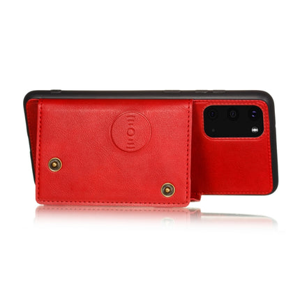 Double Buckle PU + TPU Shockproof Magnetic Protective Case with Card Slot & Holder, For OPPO A53, For Samsung Galaxy S20 FE