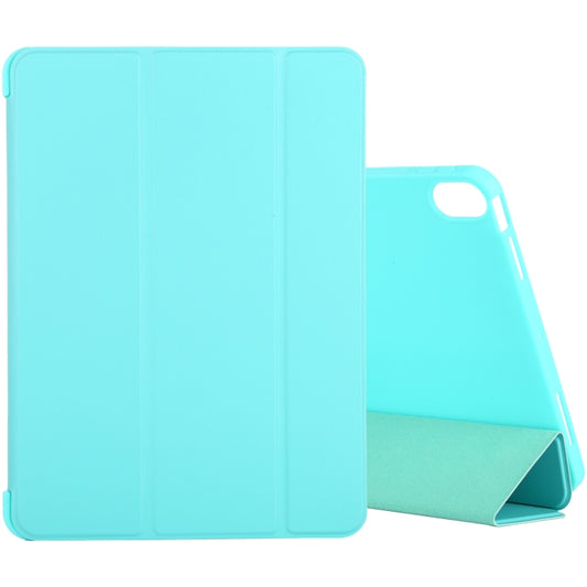 Funda de cuero de cobertura total con 3 pliegues de silicona para iPad Air 2022/2020 10.9