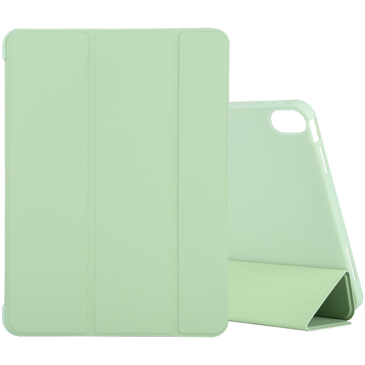 Silicone 3-Folding Full Coverage Leather Case, For iPad Air 2022 / 2020 10.9