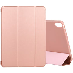 Silicone 3-Folding Full Coverage Leather Case, For iPad Air 2022 / 2020 10.9