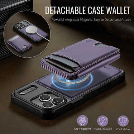 JEEHOOD J10 Flip Card Bag MagSafe Split RFID Leather Phone Case, For iPhone 17 Pro, For iPhone 17, For iPhone Air, For iPhone 16 Pro Max