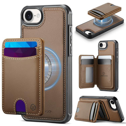JEEHOOD J10 Flip Card Bag MagSafe Split RFID Leather Phone Case, For iPhone 18 Pro, For iPhone 18 Pro Max, For iPhone 17e / 16e, For iPhone 17 Pro Max