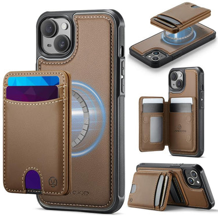 JEEHOOD J10 Flip Card Bag MagSafe Split RFID Leather Phone Case, For iPhone 14, For iPhone 14 Pro, For iPhone 14 Pro Max, For iPhone 13 Pro Max
