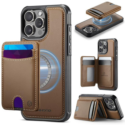 JEEHOOD J10 Flip Card Bag MagSafe Split RFID Leather Phone Case, For iPhone 14, For iPhone 14 Pro, For iPhone 14 Pro Max, For iPhone 13 Pro Max