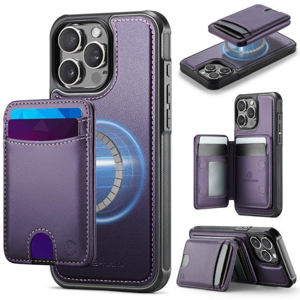JEEHOOD J10 Flip Card Bag MagSafe Split RFID Leather Phone Case, For iPhone 12 Pro, For iPhone 11 Pro Max, For iPhone 11, For iPhone 11 Pro