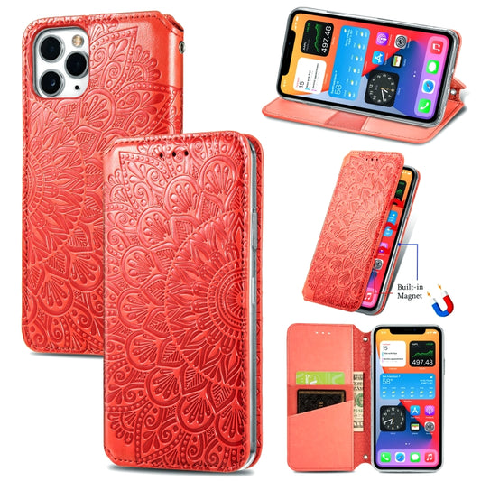 Blooming Mandala Embossed Pattern Magnetic Horizontal Flip Leather Case with Holder & Card Slots & Wallet, For iPhone 11 Pro, For iPhone 11, For iPhone 11 Pro Max