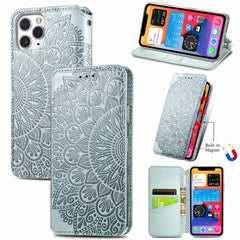 Blooming Mandala Embossed Pattern Magnetic Horizontal Flip Leather Case with Holder & Card Slots & Wallet, For iPhone 11 Pro, For iPhone 11, For iPhone 11 Pro Max