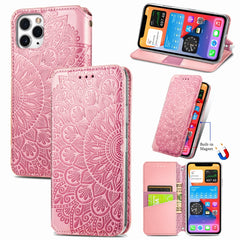 Blooming Mandala Embossed Pattern Magnetic Horizontal Flip Leather Case with Holder & Card Slots & Wallet, For iPhone 11 Pro, For iPhone 11, For iPhone 11 Pro Max