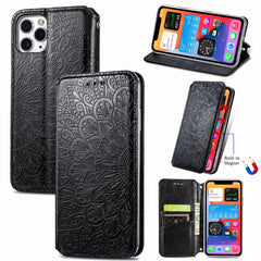 Blooming Mandala Embossed Pattern Magnetic Horizontal Flip Leather Case with Holder & Card Slots & Wallet, For iPhone 11 Pro, For iPhone 11, For iPhone 11 Pro Max