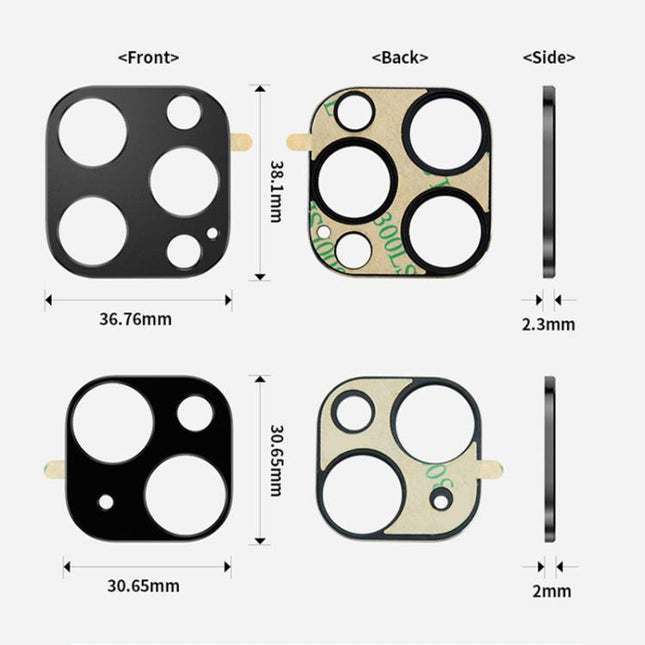 XDcase Titanium Alloy Hollow Camera Lens Protector, For iPhone 15 / 15 Plus