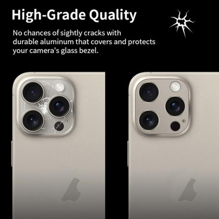 XDcase Titanium Alloy Hollow Camera Lens Protector, For iPhone 14 / 14 Plus